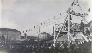 Schwebebahn-Zip Line circa 1900 - 1910